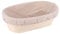 Gärkorb für Brot, ovaler Gärkorb für Sauerteig mit Leinenstoffeinlage, Teigkorb aus Rattan zum Aufgehen, Gärschüssel, Backzubehör für Hobbybäcker (Beige-oval,21x15x8cm)