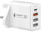 USB Charger Plug UK, 40W 4-Port Multi USB C Fast Charger Plug PD&QC3.0 USB Plug Adaptor UK, Multi Type C Wall Charger Power Adapter for iPhone 15 14 13 12 11 Pro Max, iPad, Samsung