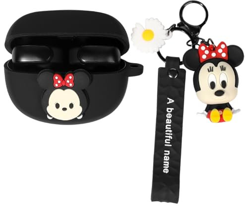 Case for New Bose Ultra Open Earbuds(2024), XMBYGY Silicone Charging Cute Case Shockproof Protective Cover with Cartoon Doll Anti-Lost Lanyard for Man Woman (MIN)