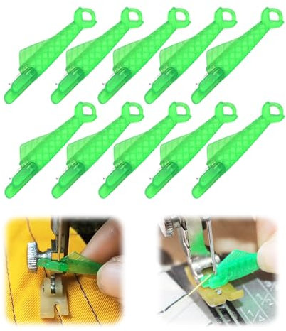 Nadeleinfädler, Einfädelhilfe für Nähnadeln Einfädler für Nähmaschinen, Nähmaschinen Zubehör Einfädelhilfe, Automatischer Einfädler Nadel Threading Tool für Handnähen (10, Rechteckig)