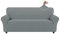Easy-Going Stretch Sofa Überzug 3 Sitzer, Rutschfester Sofabezug für Hund Katze, Waschbarer Fleece Couch Überzug Bezug, Weicher Küchensofa Couch Cover, 1 Stück Sofaschoner mit Armlehnen, Hellgrau
