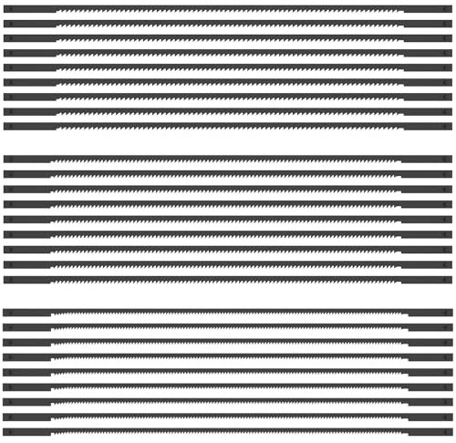 27 Pcs Dekupiersägeblatt mit Stift 165mm Laubsägeblätter 15/18/24 TPI Dekupiersägeblätter Sägeblätter Dekupiersäge für Dekupiersägen Elektrowerkzeug Zubehör für Holz Kunststoff Kupferweichmetall