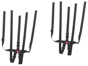 CRILSTYLEO 2 Stk Kinderwagengurte universeller für Kinderwagen hochstuhlgurte tauschen verstellbarer schultergurt brillenband verstellbar Schutzgurt für Kindergurte pp Black