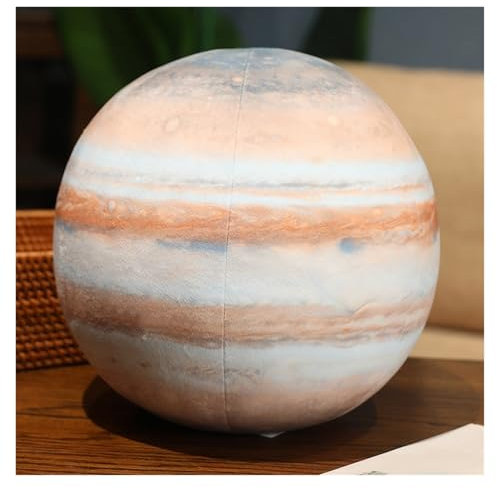 TOPLITHE Simulation Erde Sonne Planet Plüsch, Softt Planet Gefülltes Kissen Weiches Umarmungsplüschtier Pädagogisches Geschenk for Kinder Jungen Mädchen(Jupiter,27CM/10IN)