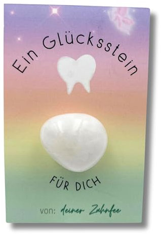 Milaboo® Zahnfee Geschenke Mädchen und Junge I persönlicher Glücksstein von der Zahnfee (Glücksstein Zahnfee)