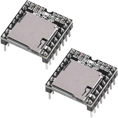 DFPlayer Mini MP3 Player Module Audio Voice Decode Board Sound Module Support TF Card and USB Flash Drive for Rduino Speakers Pack of 2