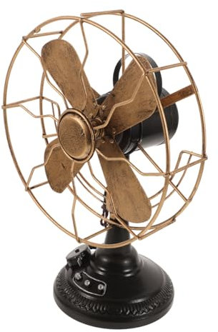 TOPBATHY Adorno en Forma de Abanico Decoración de Escritorio de Metal Adorno Retro de Escritorio de Abanico de Mesa Vintage Arte de Hierro Decoración para El Hogar Y La Oficina