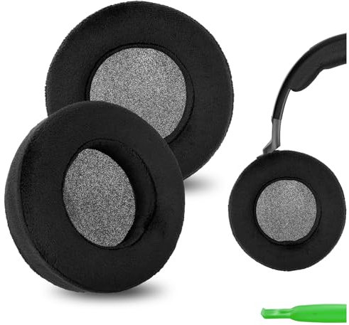 Geekria Comfort Ersatz-Ohrpolster aus Velours, kompatibel mit Corsair Virtuoso PRO Kopfhörern, Ohrpolster (schwarz)