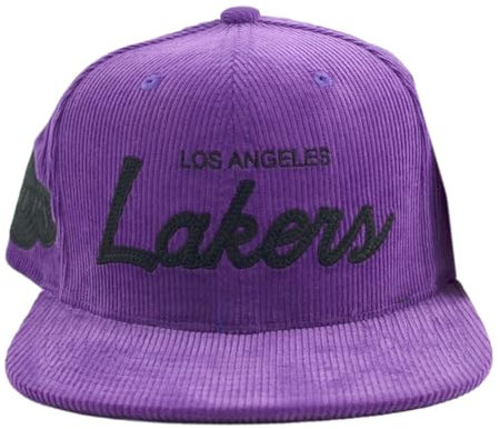 Mitchell & Ness NBA Cord Snapback Cap Los Angeles Lakers Viola, Lilla, Taglia unica