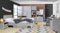 Jugendzimmer Surfino, 7-teiliges Komplett Set, modernes Kinderzimmer in Grau und Catania Eiche, Kleiderschrank, Bett mit Bettschubkasten und Nachttisch, Standregal, Kommode und Schreibtisch