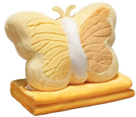 Schmetterlingswurfkissen, gefüllter Schmetterlings -Kissen, Sofa -Kissen mit Decke, luxuriös weiches und plüschiges Gefühl, maschinenwaschbarer Stoff, 30 x 42 cm perfekt für Kinder, Erwachsene Verwend