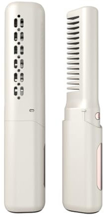 Kdouehg Mini Plancha de Pelo Profesional de Calentamiento RáPido EléCtrico Peine Caliente Multifuncional InaláMbrico PortáTil Plancha-C