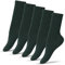 bisoo Calcetines Verdes Colegio - SET de 5 Pares de Calcetines Escolares Altos de Algodon para Niño, Niña - Colegio, Uniforme Escolar - Certificado OekoTex - Talla 36-38 (Verde)