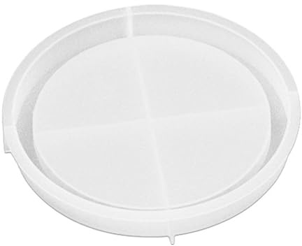 1Pc Transparent Round Resin CoasterMould Exquisite SiliconeTray DIY Crafts Silicone Plate for Home Decoration