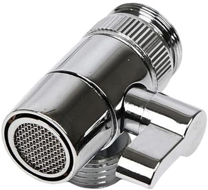 Brass Diverter Valve for Kitchen Sink Faucet or Bathroom, 3 Way Sink Splitter, Chrome Faucet Replacement Part, tap Adapter for Kitchen Sink,Faucet Adapter