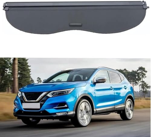 RESKIU Auto Einziehbarer Laderaumabdeckung Kofferraum für Nissan Qashqai 2016-2020 2021 2022 2023 2024, Auto Ausziehbar Kofferraum Schutz Abdeckung Rollo Schutzvorhang