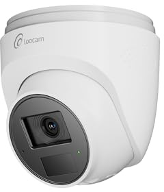 Loocam 4MP Add-on PoE CCTV Camera with Two Way Audio | 100IR Night Vision, Person Vehicle Detection, IP66 Weatherproof, 24/7 Surveillance, Work with Loocam POE NVR Security System