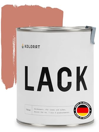 Kolorat® Möbelfarbe Rot mit einem Hauch Orange 750ml für Innen & Außen | Hochdeckend, wasserbasiert, geruchsarm, für Holz Metall & Kunststoff, kinderfreundlich nach DIN EN 71-3 vielseitig einsetzbar