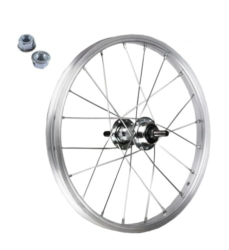 Vorderrad Felge 40,6 cm (16 Zoll) Kinderfahrrad 16 x 1,75 aus Aluminium, Nabe aus Stahl, Verschluss mit Mutter