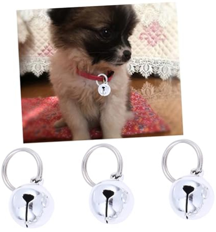 FONDOTIN 10 Stück Teiliges Metallglöckchen für Haustierhalsband Langlebiges Zubehör mit Klingelnden Schellen Silberfarbene Tierglocken für Katzen und Hunde Geräuschintensiv und Sicher im