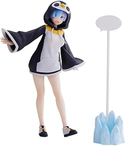 TYdfhSHR 20 cm/7,87 pouces Re:Zero Starting Life in Another World: Rem and Ram Action Figure PVC Matériaux de protection de l'environnement Ornements décoratifs (couleur : rose)