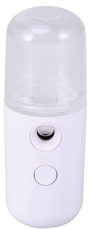 Pulverizador Facial Portátil Mini de 30ml Abs, Niebla Nano | Hidratación Fría para Cuidado de Piel, Diseño Antideslizante, Blanco, Uso Manual y Tamaño Compacto