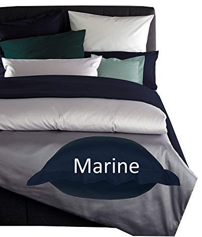 Curt Bauer Mako Satin Bettwäsche Uni Größe 200x200+2x8x80 cm Farbe Marine