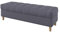 Furninero - Raffinierte gepolsterter Sitzbank Sitzhocker Sitzruhe Betthocker Ottomane, mit Stauraum, Gerundete Beine, 140 cm breit, Nordic Anthracite Stoff (Wasserabweisen), Grau