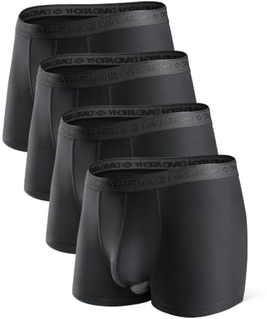 DAVID ARCHY Herren Boxershorts Mehrfachpack, Mirco Modal Stretcken Klassischer Retroshorts, Unterhosen Männer, Unterwäsche Seidig Glatt Feuchtigkeitsableitend 3D-Beutel Boxer Shorts for Men