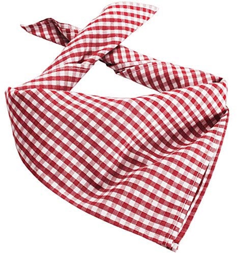 dressforfun 900644 Trachtentuch, kariert,verwendbar als Halstuch, Kopftuch oder Armtuch, für Oktoberfest & Trachten Party - diverse Farben - (Rot | Nr. 303244)