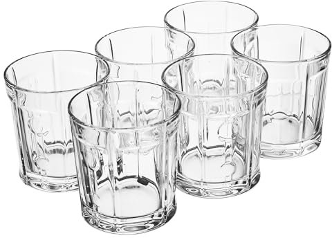 6 Whiskey Tumbler Glasses or 1.3L Glass Pitcher Jug Gift Set (6 Glass Whiskey Glasses)