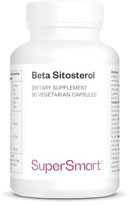 Beta-Sitosterol – Patentierter Phytosterol-Komplex mit VegaPure® (45 % Beta-Sitosterol) – Veganes, glutenfreies Nahrungsergänzungsmittel – 90 Kapseln – SuperSmart