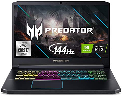 Acer Predator Helios 300 Gaming Laptop, Intel i7-10750H, NVIDIA GeForce RTX 2070 Max-Q 8GB, 17.3 FHD 144Hz 3ms IPS Display, 16GB Dual-Channel DDR4, 1TB NVMe SSD, WiFi 6, RGB Keyboard, PH317-54-70ED