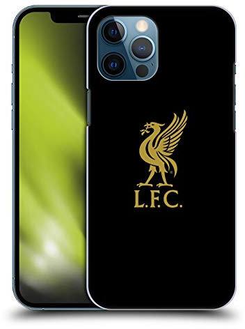 Head Case Designs Officially Licensed Liverpool Football Club Gold Logo On Black Liver Bird Hard Back Case Compatible With Apple iPhone 12 Pro Max