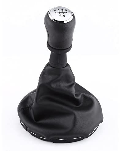 VOBOR Schaltsack 5 Gang, Auto Schaltknauf Schalthebelmanschette, Schaltknauf 5 Gang,VW Transporter Zubehör für Transporter T5/T6 (2003-2011)-Schwarz