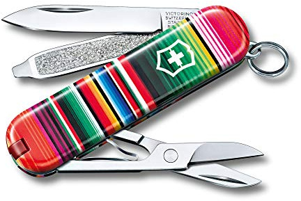 Victorinox Classic Limited Edition 2021, Kleines Schweizer Taschenmesser, 7 Funktionen inkl. Klinge, Schere, Feile, Schraubendreher, Mexican Zarape