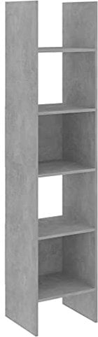 vidaXL Libreria Grigio Cemento 40x35x180 cm in Legno Multistrato