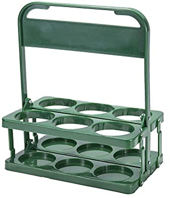 TBEONE Glass Collector Carrier Milk Bottle Holder, Foldable Wine Rack Beer Bottle Portable Wine Beer Rack Basket for Bar Outdoor Picnic Party