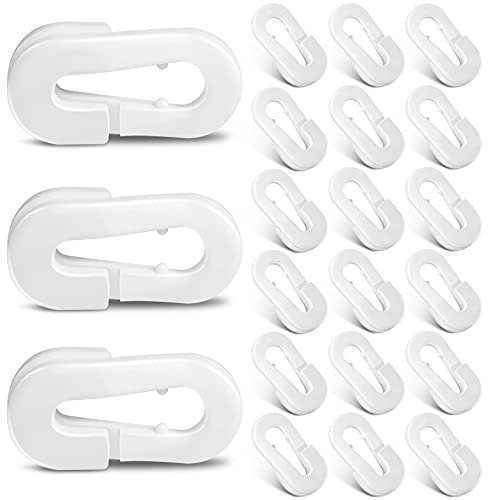 20 Pieces Football Net Clips Soccer Goal Net Clips Soccer Goal Accessories Plastic Net Clips White Football Net Clips for Football Soccer Tennis Nets Outdoor Sports Players Teammates Coaches