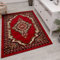 Teppich-Home Orient Orient Teppich klassisch gewebt Ornamente und Blumenmuster Rot Beige Grau Schwarz Größe 60x110 cm R8757