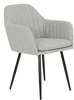 2er-Set Sessel Mila II grau/anthrazit Webstoff Armlehnen max. 120 kg Küche (Grau)