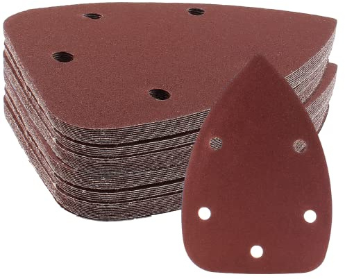 Cionyce 25 Stück 240 Körnung Maus Detail Schleifpapier 5 Loch Maus Schleifpapier Klett-Schleifpads Schleifblätter für 140 mm Schleifmaschine