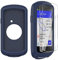 Moorovgi Coque de Protection Silicone +2 Pièces Verre Trempé Compatible avec Garmin Edge 1040,Film de Protection écran Protecteur GPS Accessoire Compteur Vélo pour Garmin Edge 1040 (Bleu)