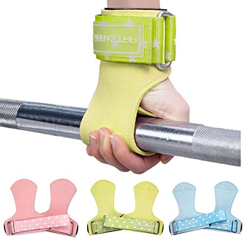 Gancio da Polso per Il Sollevamento Pesi per Il Massimo Supporto - Guanti da Sollevamento Pesi alternati e Grip Pad per l'allenamento della Forza in Palestra, Come Sollevamento Pesi e Shrugs
