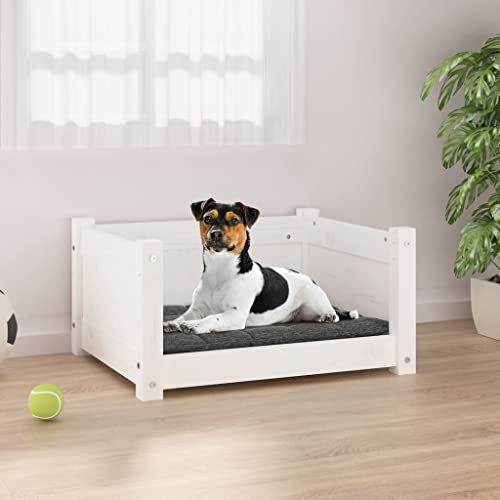 homiuse Hundebett Katzenbett Weiß 55,5x45,5x28 cm Massivholz Kiefer Hundekorb Katzenkorb Hundebett Grosse Hundebett MittelgroßE Hundebetten Hundesofa Hundekorb Grosse Hunde Montageanleitung
