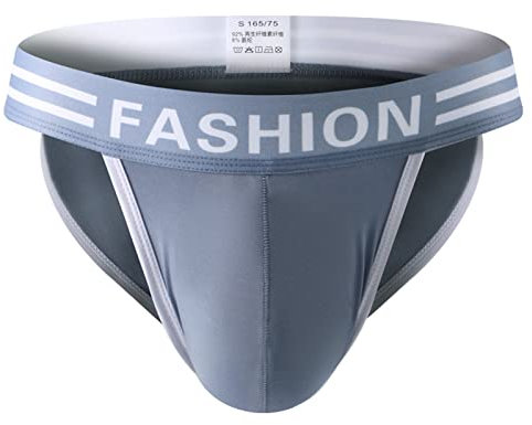 LOIJMK Pantaloni intimi traspiranti stabili High Forcella Mid Waist Slip per uomini lana seta biancheria intima uomo, grigio., XL