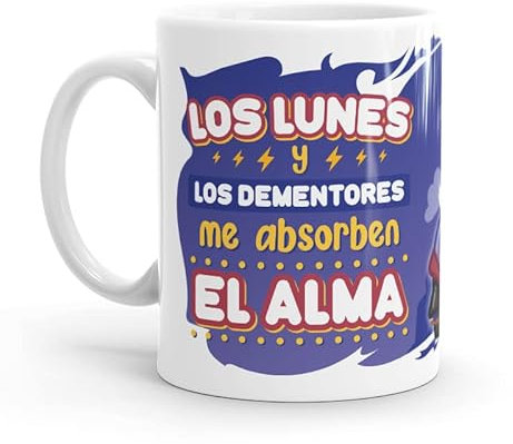 Puterful – Taza de cerámica - Taza - FR - Lunes y dementores - Tazas originales – Tazas con mensajes divertidos – Tazas divertidas – Taza con frase – 325ml