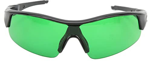 Grow Room Brille, Bequemes Tragen, Feste Befestigung, Leichte Indoor Sonnenbrille, Sicherer, Zuverlässiger, Besserer Filter Gegen HPS Beleuchtung Grow Room Gläser, für Grow Raum, Pflanzenhaus(Grün)