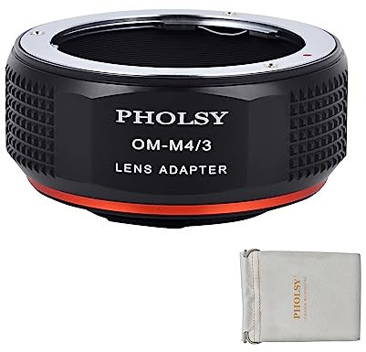 PHOLSY Objektivadapter OM auf MFT Mount Adapter Kompatibel mit Olympus Zuiko OM Objektiv auf M4/3 Micro 4/3 Micro Four Thirds MFT Kameragehäuse Kompatibel mit Olympus Panasonic Lumix Kameras OM-M4/3