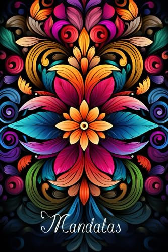 Mandala Coloring Book with black background for Adults (Mandalas)